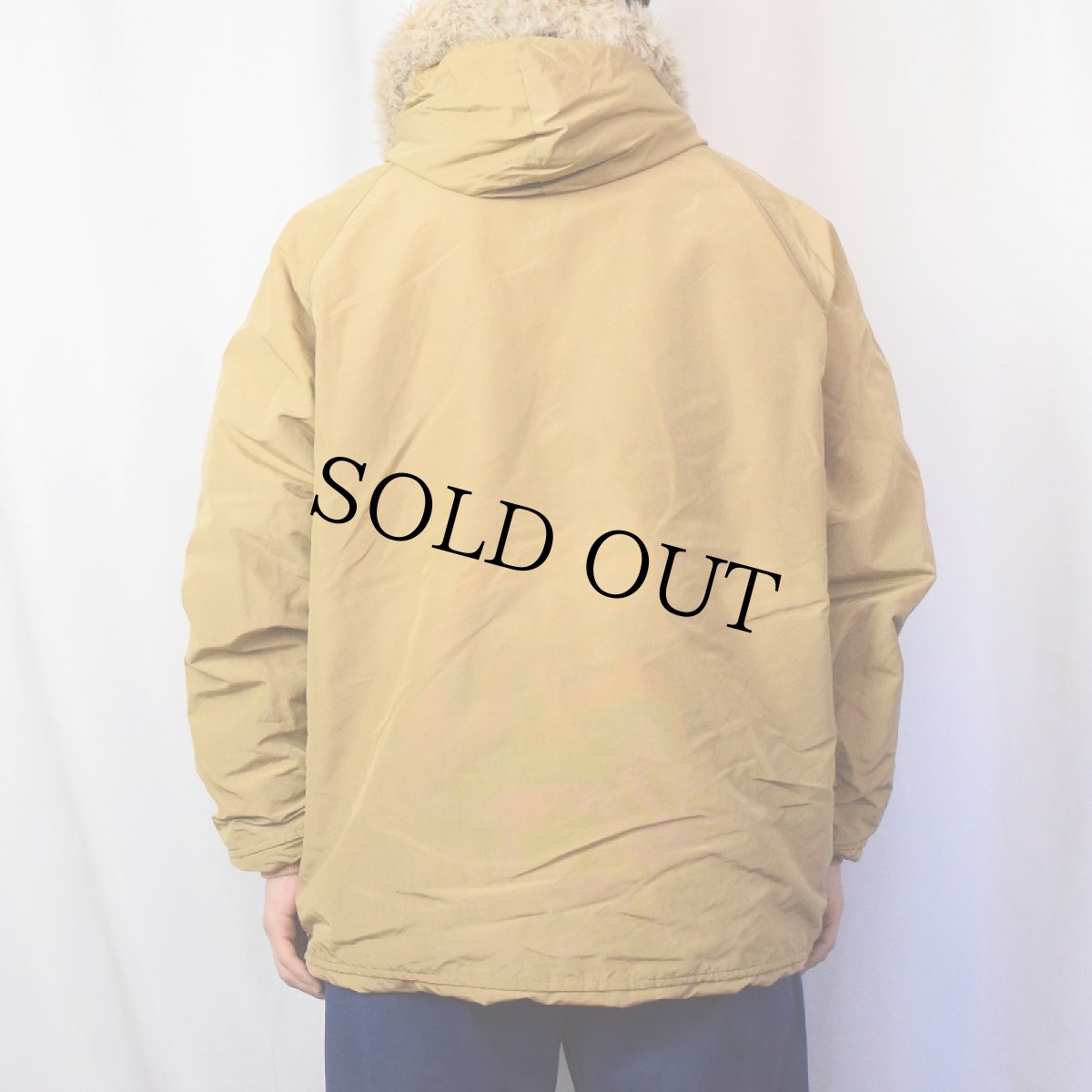 画像3: 70's〜 60/40クロス 裏ボア ジップパーカー L  (3)