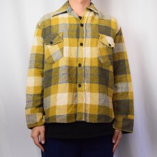 画像2: 60〜70's ITALY製 チェック柄 CPOシャツジャケット M (2)