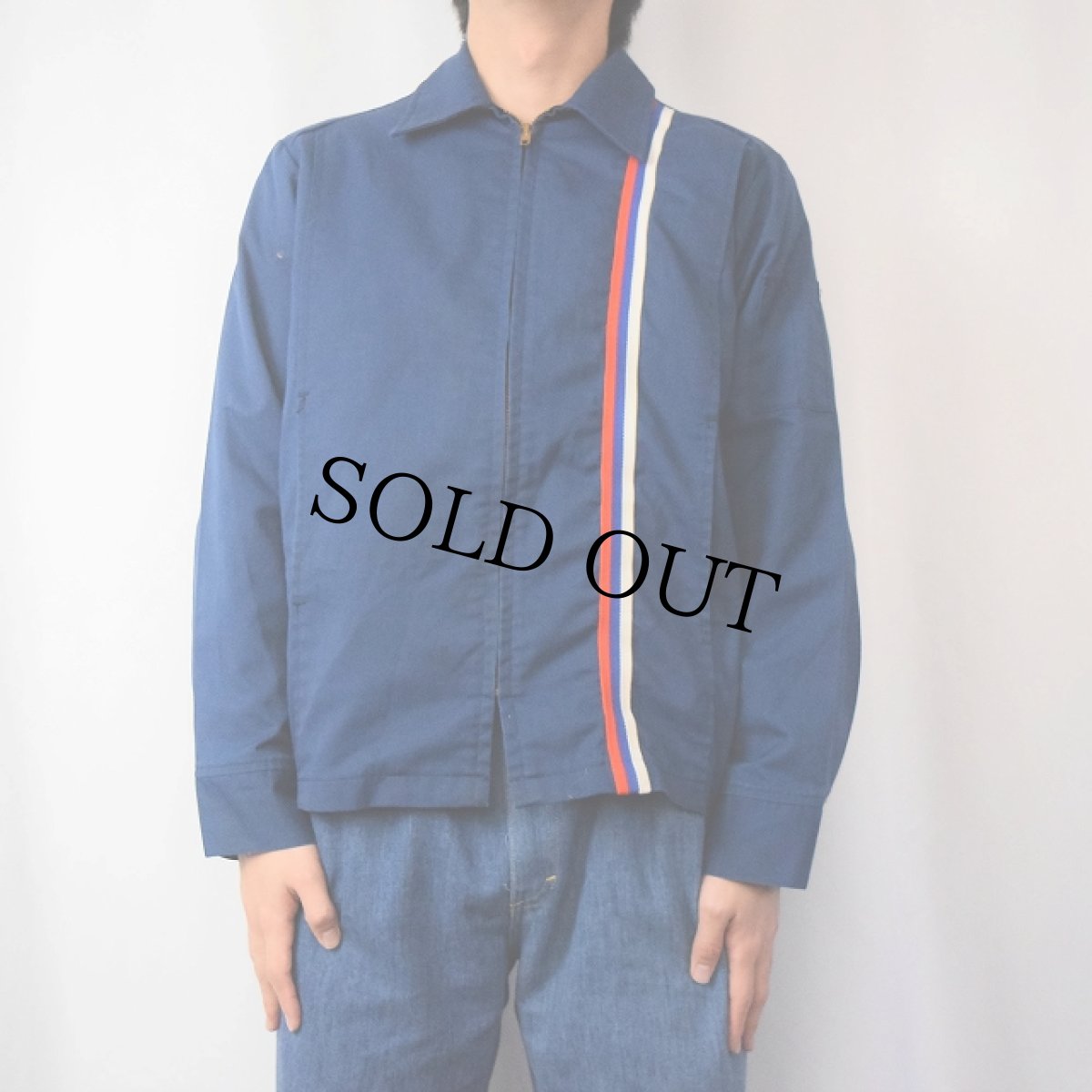 画像2: 70's〜 USA製 ラインデザイン キルティングライナー付き ワークジャケット  (2)