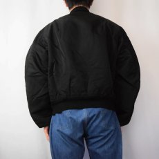 画像4: 民間品 80's ALPHA INDUSTRIES,INC. USA製 MA-1 フライトジャケット BLACK XL (4)