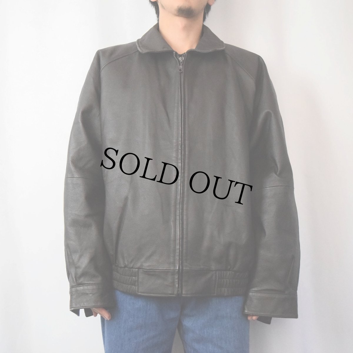 画像2: ST JOHN'S BAY レザージャケット BROWN XL (2)