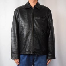 画像2: L.O.G.G レザージャケット BLACK S (2)
