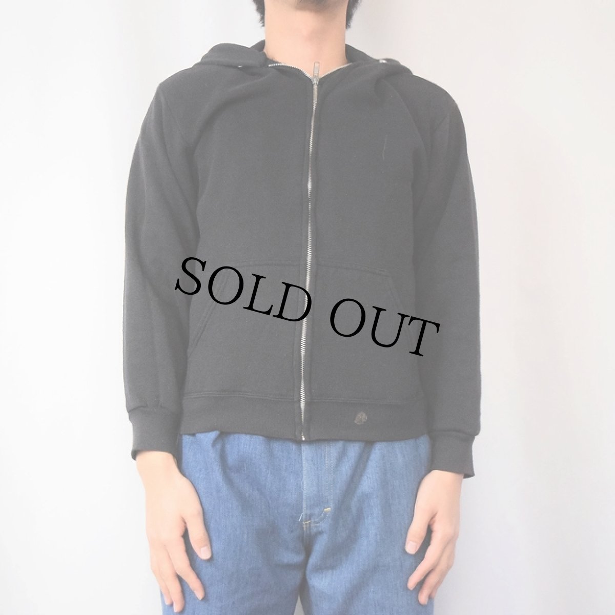 画像2: 90's TULTEX "LEGACY DANCER" プリントスウェットジップパーカー BLACK L (2)