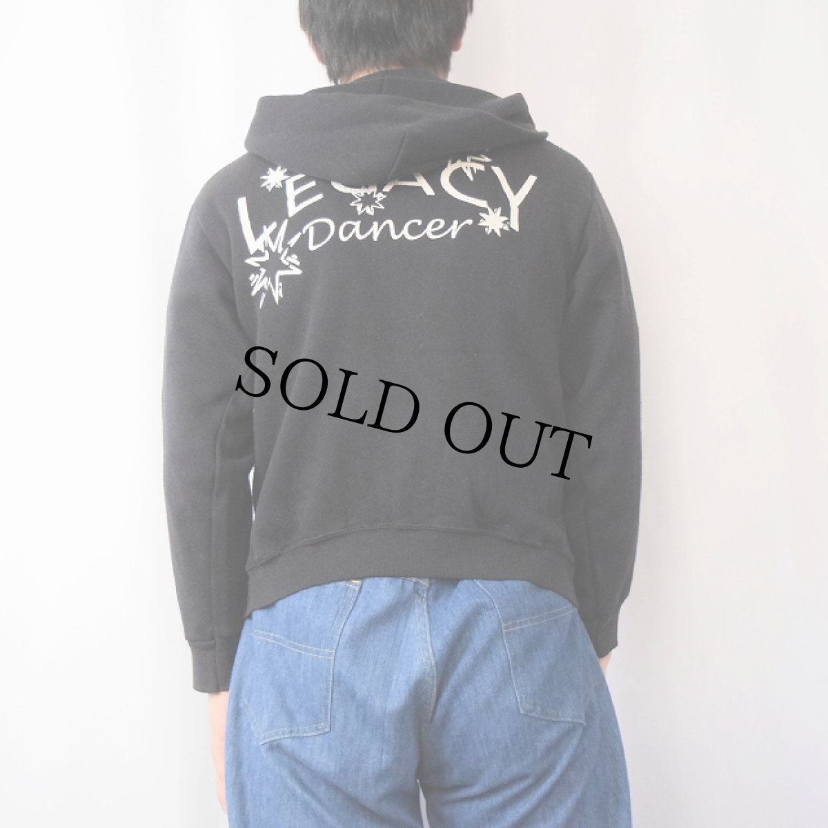 画像3: 90's TULTEX "LEGACY DANCER" プリントスウェットジップパーカー BLACK L (3)
