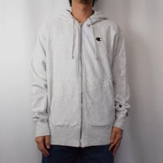 画像2: Champion REVERSE WEAVE 目付き スウェットジップパーカー L (2)