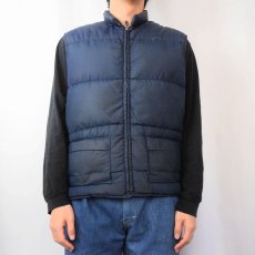 画像2: 70's Schott Bros. ダウンベスト NAVY M (2)