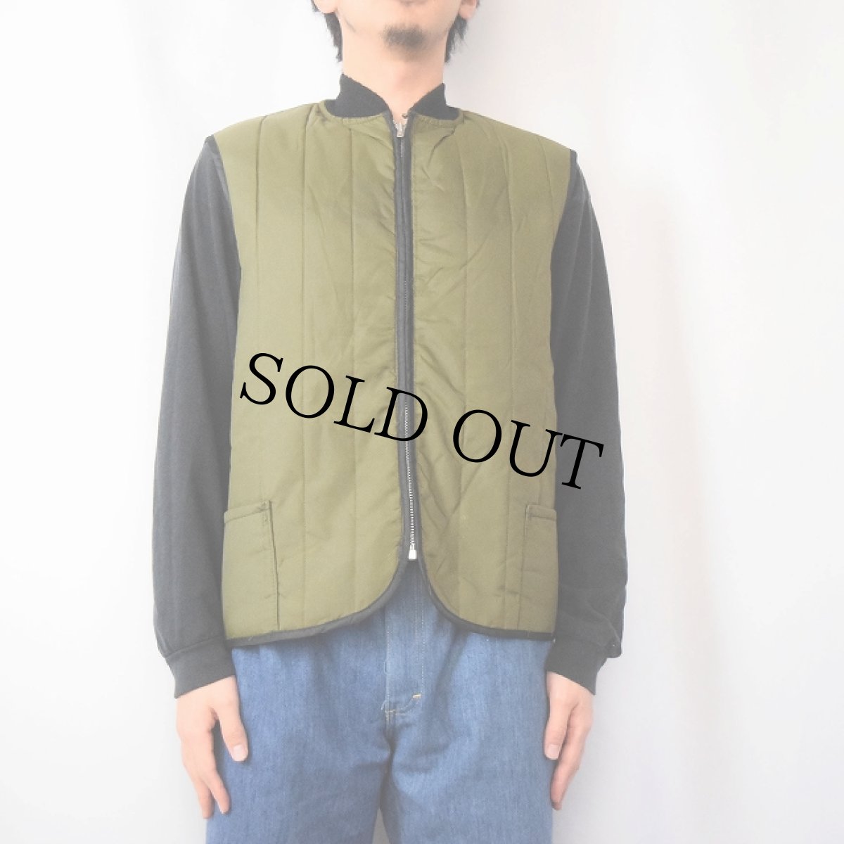 画像2: 60〜70's Sears 中綿入り キルティングベスト M (2)