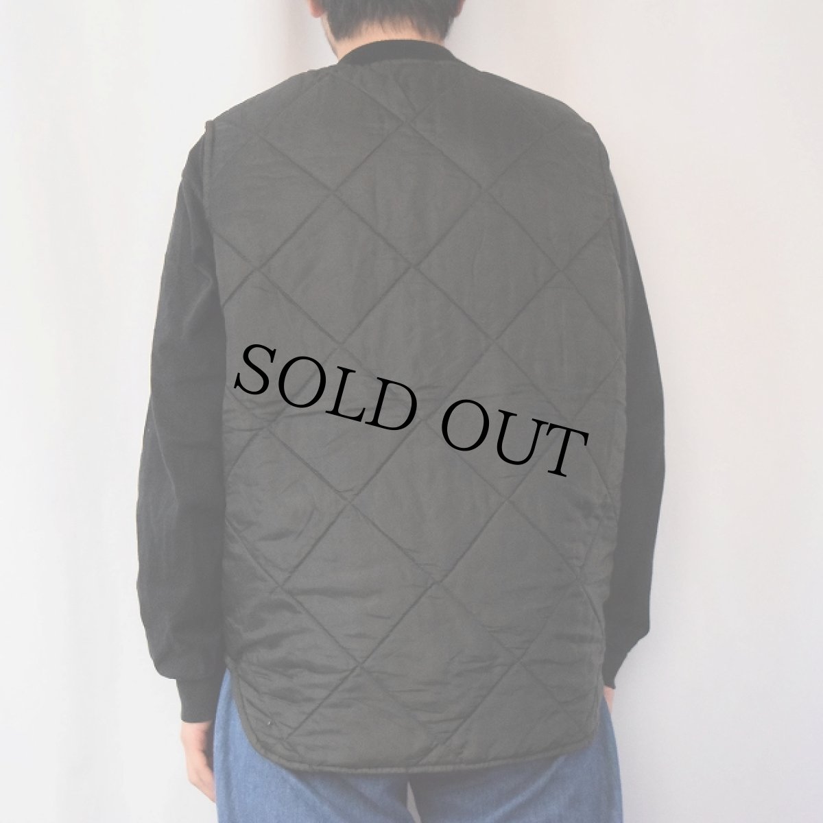 画像3: 90's BIG SMITH 中綿入り キルティングベスト BLACK  (3)
