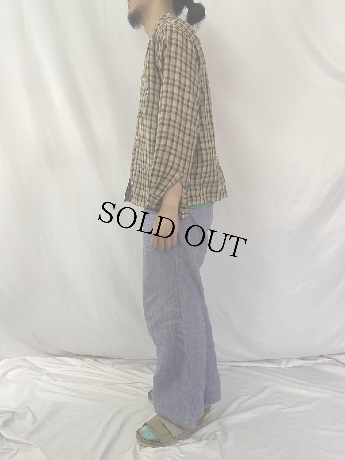 画像3: 50〜60's Brunswick チェック柄 オープンカラーシャツ  (3)