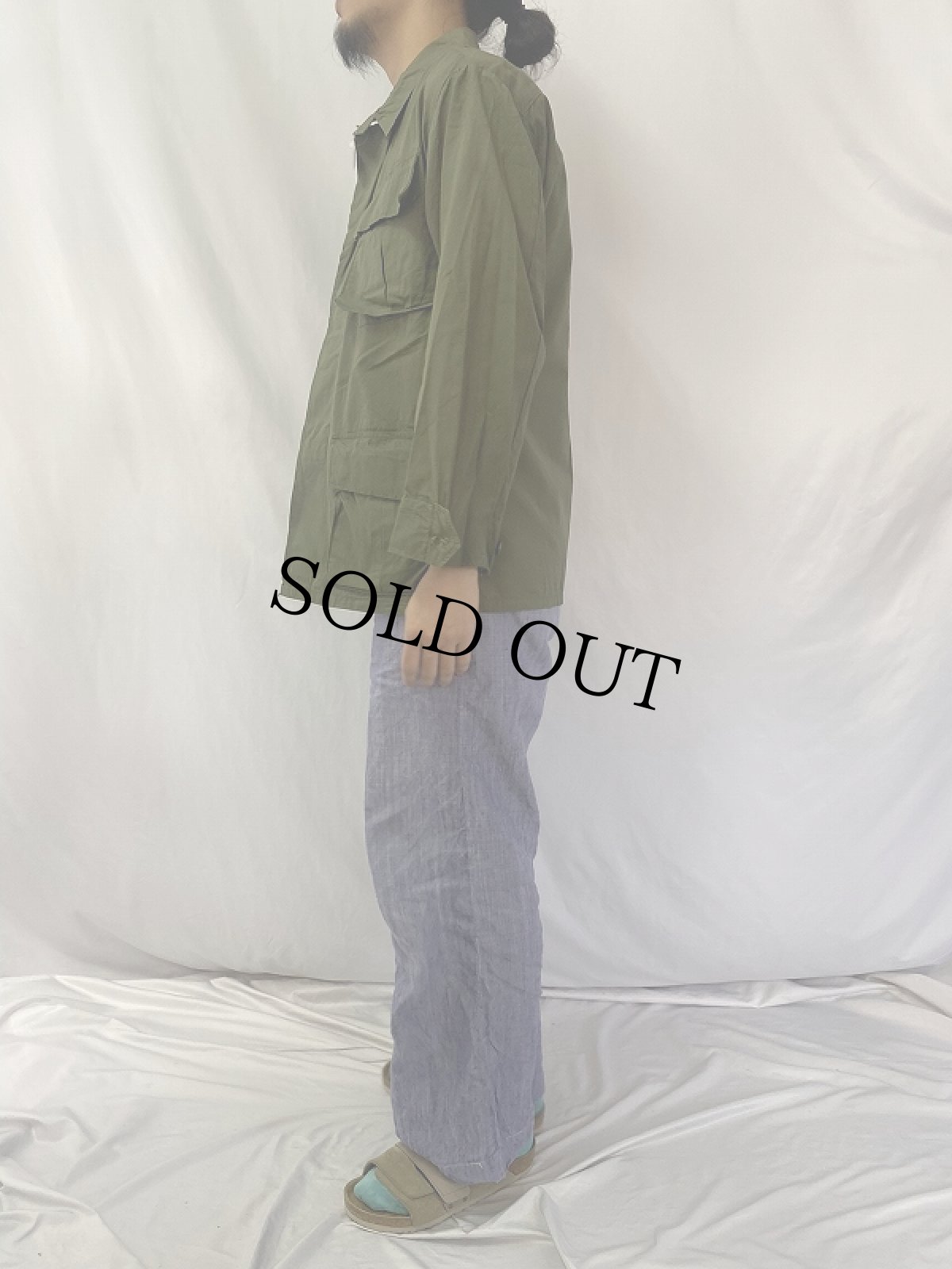 画像3: 70's U.S.ARMY ジャングルファティーグジャケット 4th SMALL-SHORT (3)