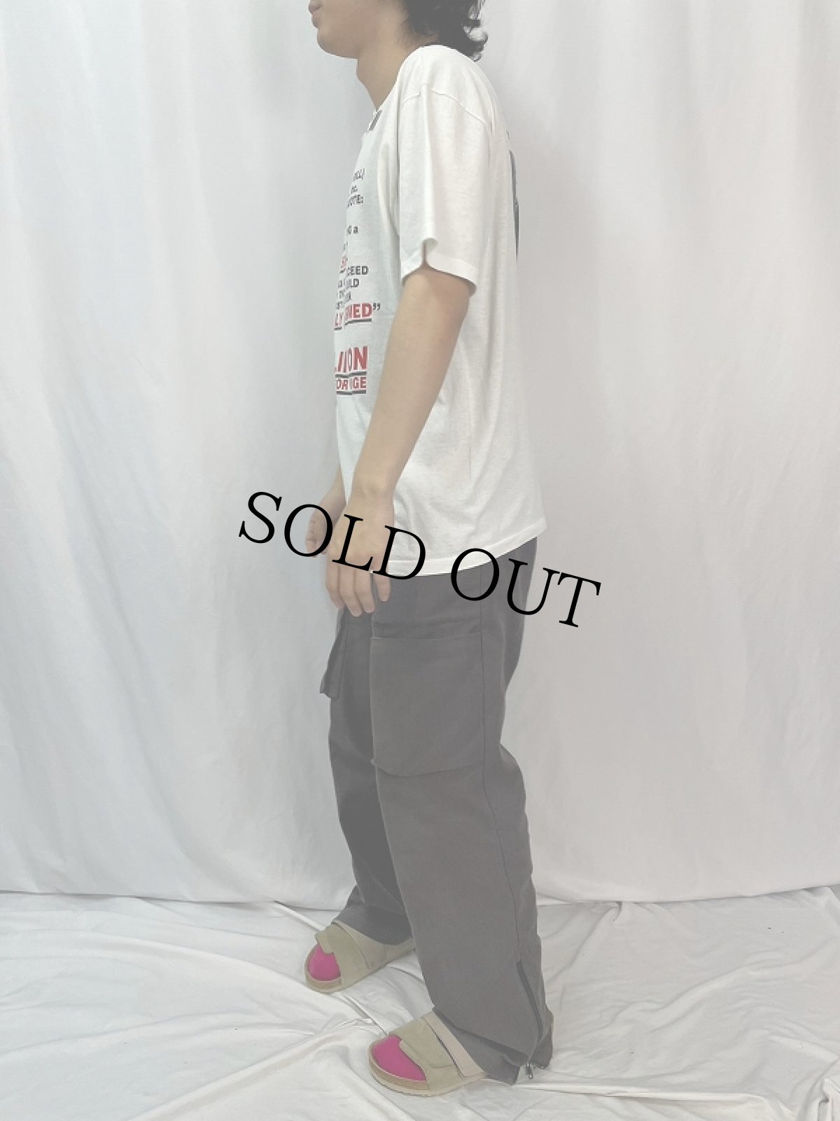 画像3: 【SALE】 90's USA製 銃規制メッセージプリントTシャツ L (3)