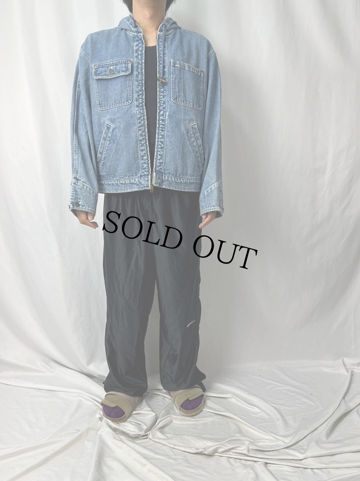 画像2: JONES NEW YORK デニムジップパーカー L (2)