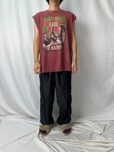 画像2: 2000's Rage Against the Machine カットオフ ロックバンドTシャツ (2)