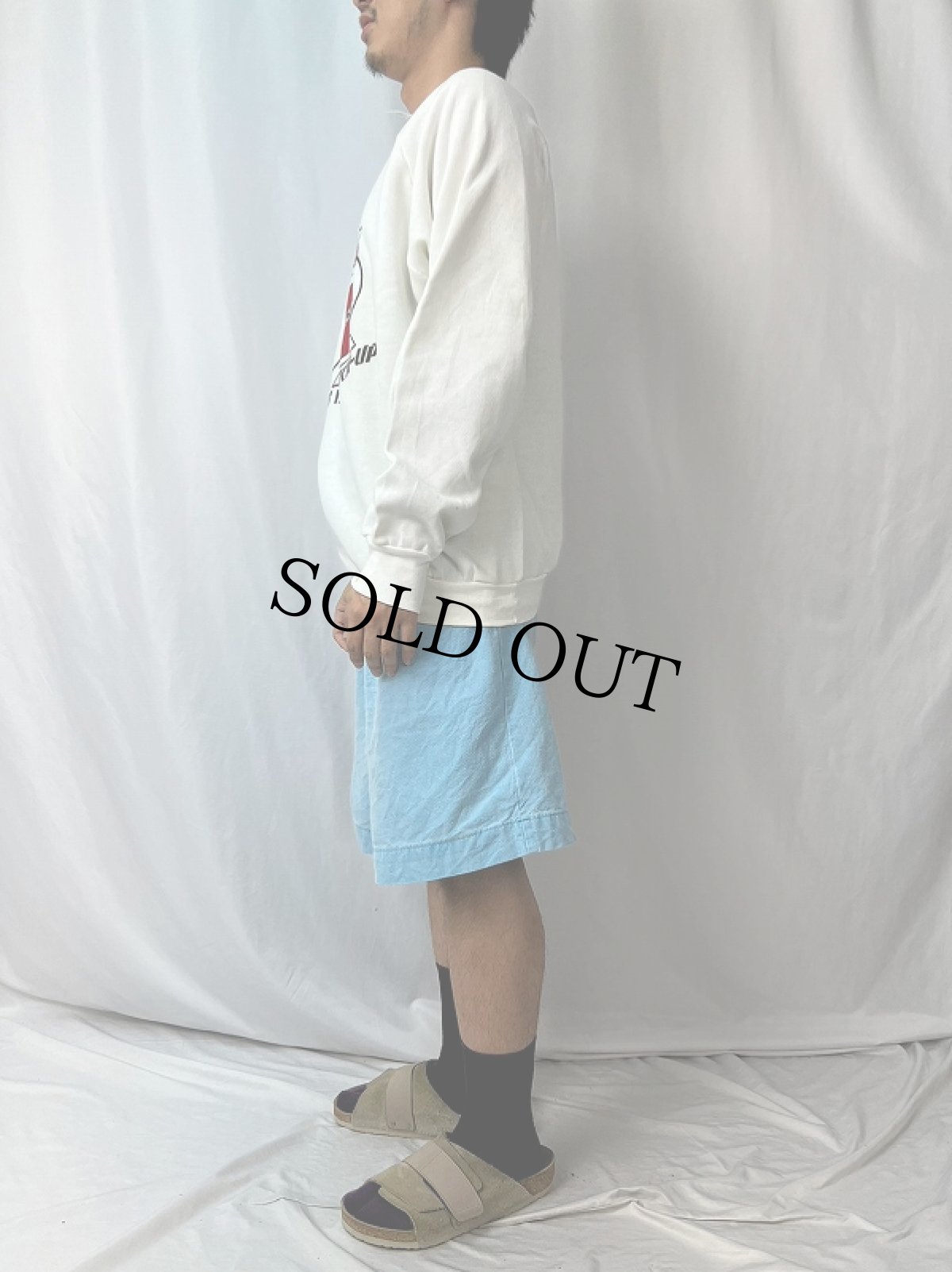 画像3: 80's "THIS IS A STICKE" イラストプリントスウェット XL (3)