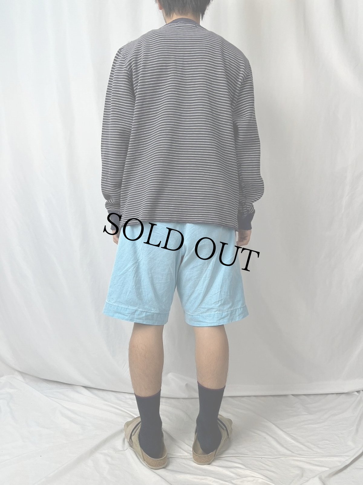 画像4: POLO Ralph Lauren ボーダー柄 ロゴ刺繍 リブ編みスウェット L (4)