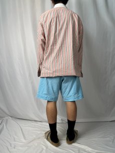 画像4: POLO Ralph Lauren "CLUB" マルチストライプ柄 コットン クラブカラーシャツ L (4)