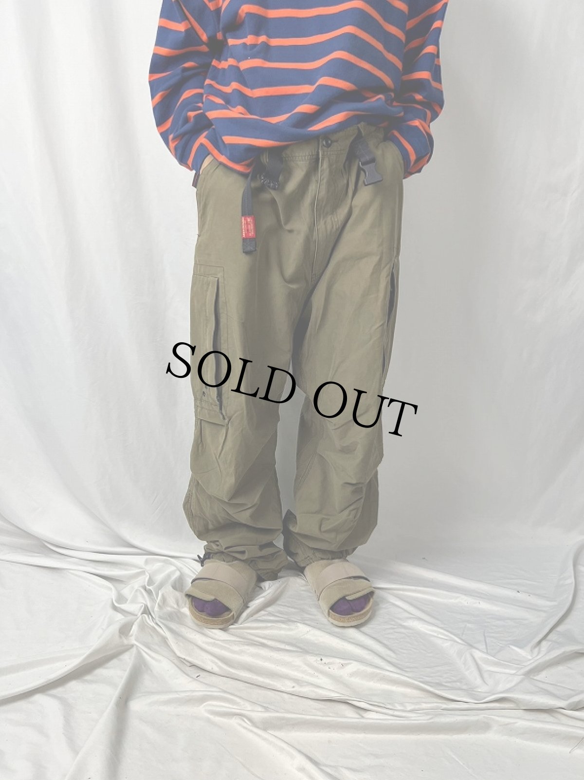 画像2: Abercrombie&Fitch コットン×ナイロン カーゴパンツ XL (2)