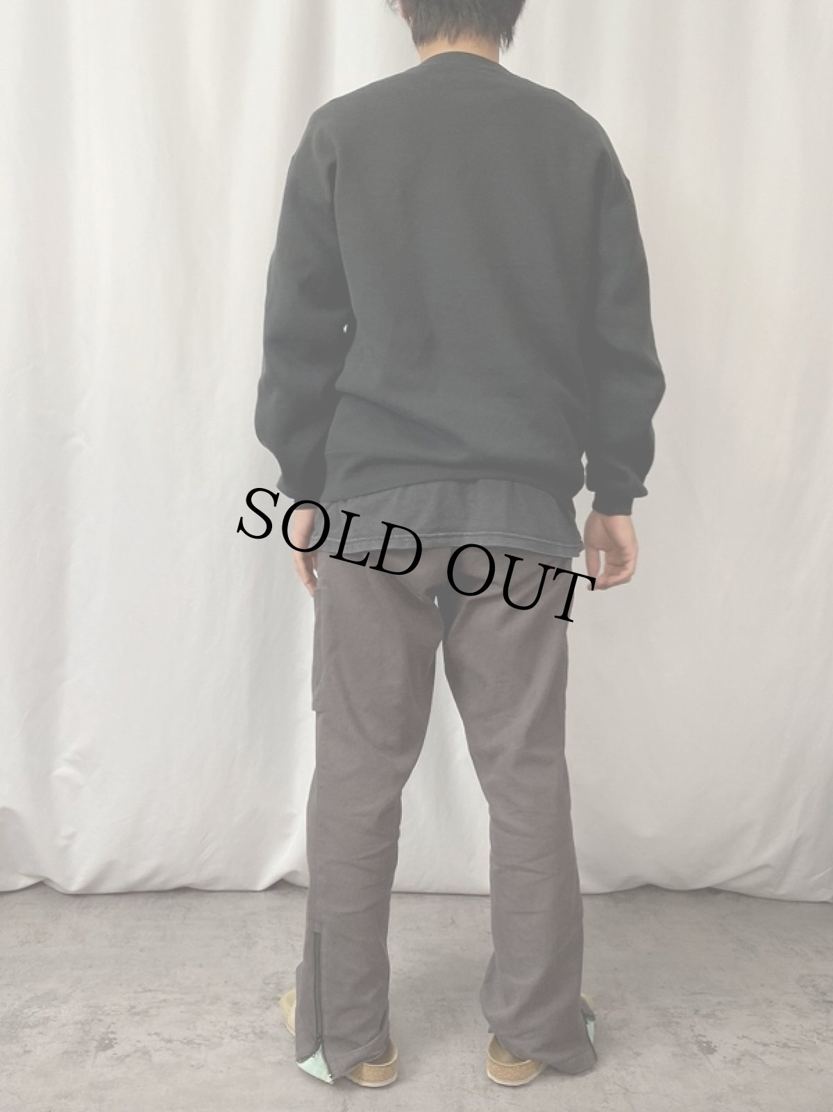 画像3: 90's RUSSEL ATHELETIC USA製 "MGM" 前V プリントスウェット BLACK L (3)