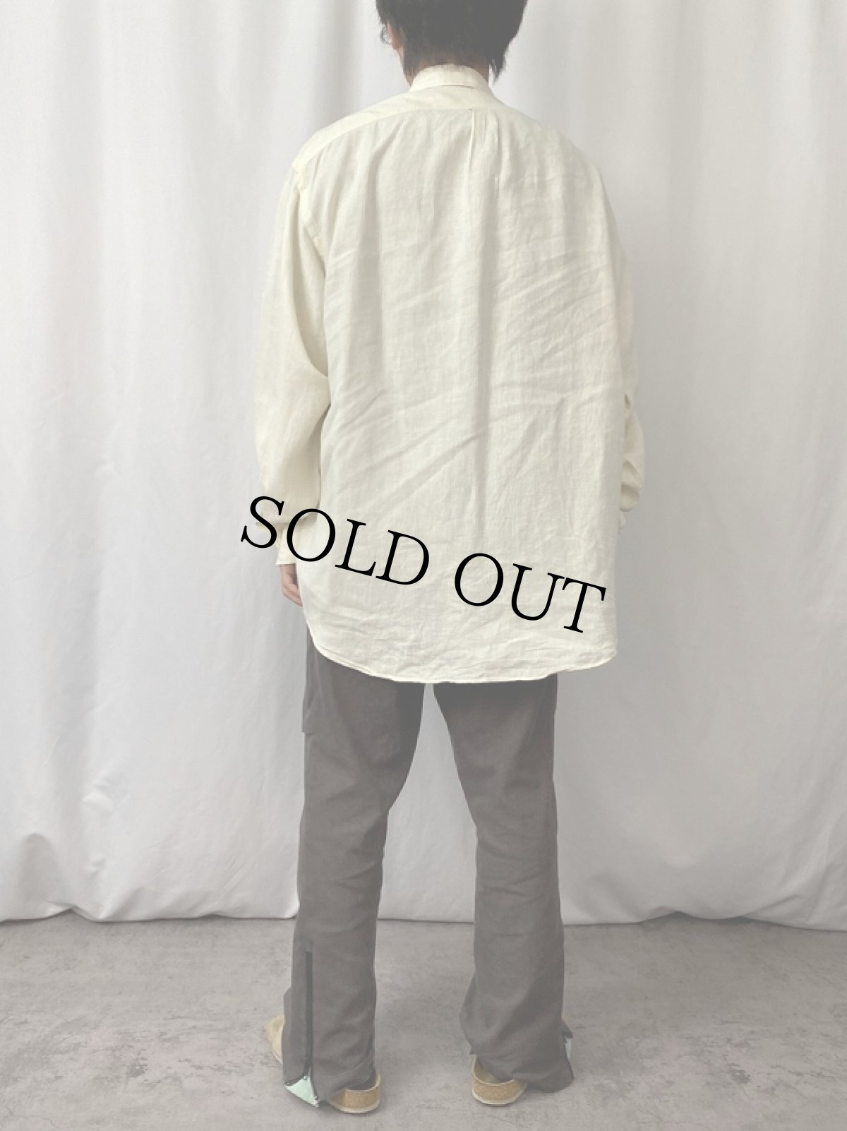 画像3: POLO Ralph Lauren "WHITE IELD" リネンシャツ L (3)