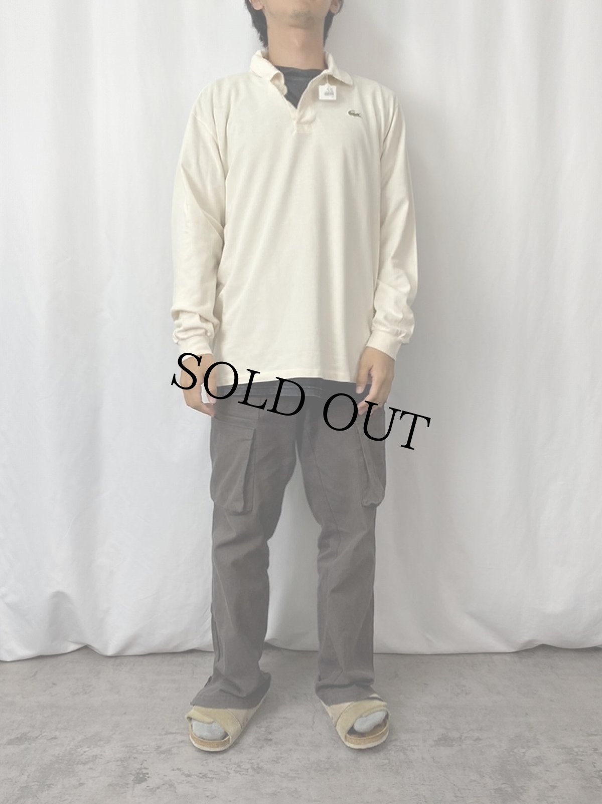 画像2: 80's CHEMISE LACOSTE FRANCE製 ロゴ刺繍ポロシャツ SIZE6 (2)