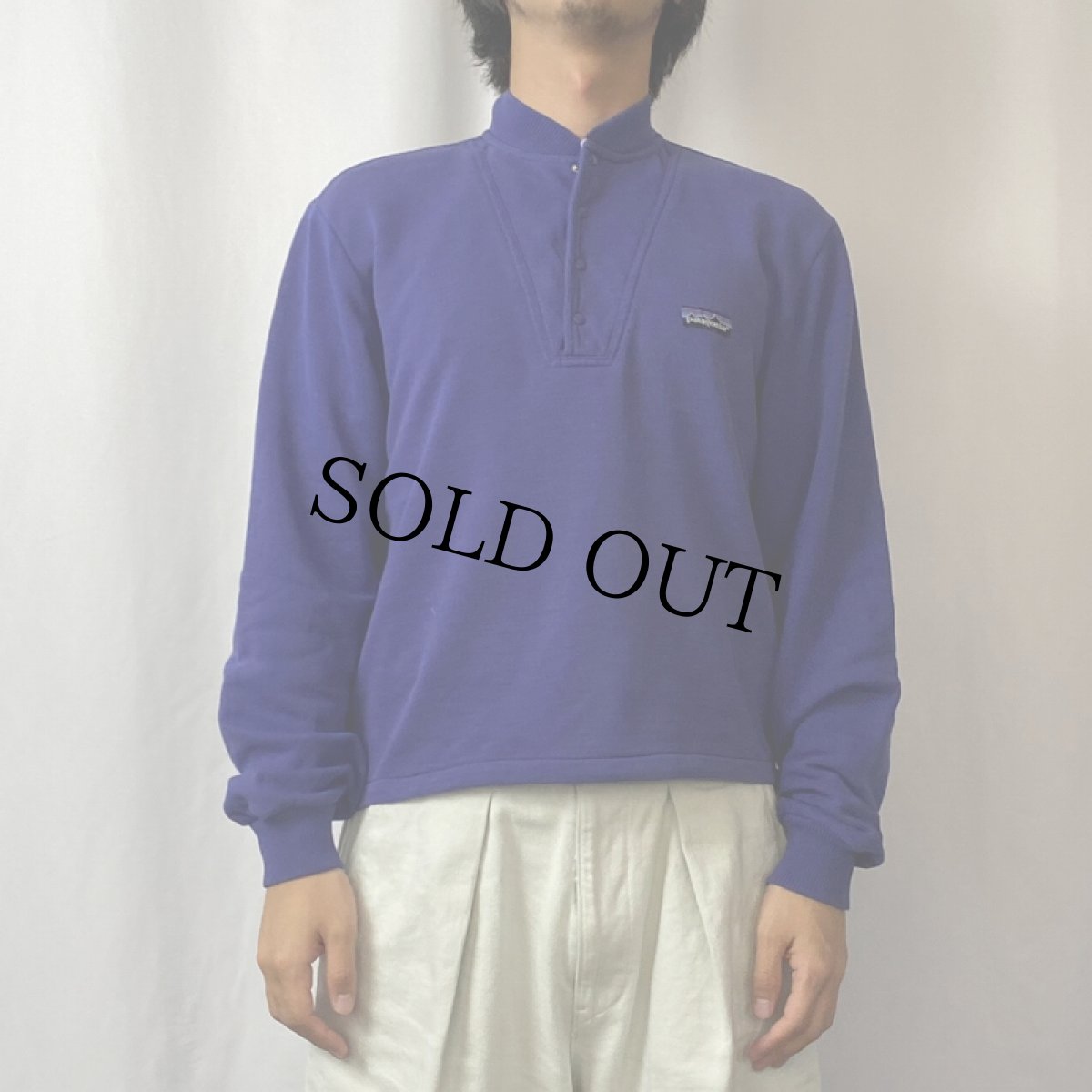 画像2: 80's Patagonia ヘンリーネックスウェット XXL (2)