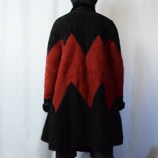 画像3: 70〜80's Francesco rizzi 切り替えデザインムートンコート  (3)