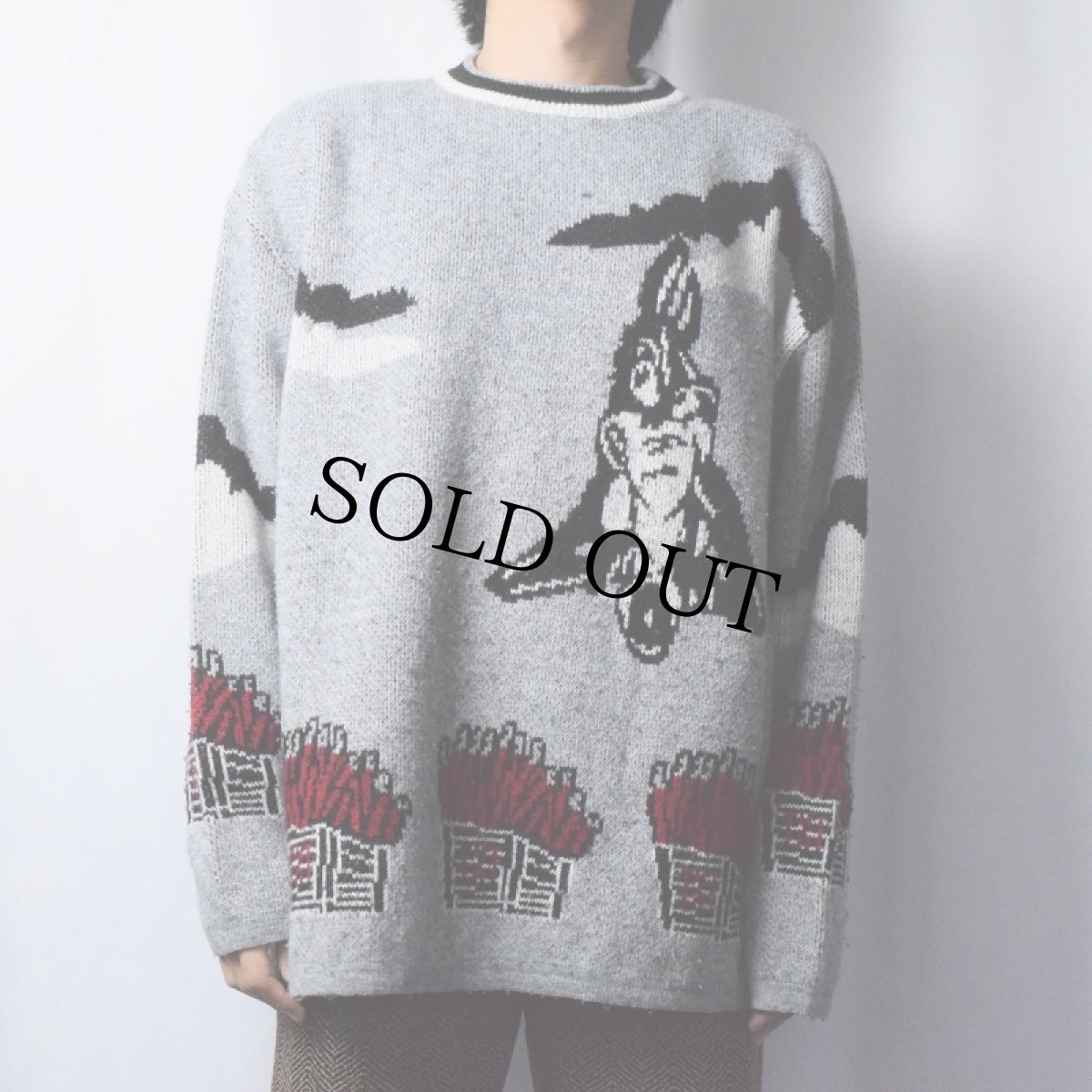 画像3: MC'LEM キャラクター柄織り スキーニットセーター XL (3)
