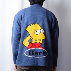 画像4: 2000's THE SIMPSONS "100% Bart" キャラクター柄織り スキーニットセーター SIZE3 (4)