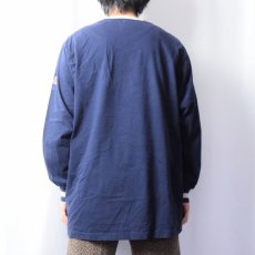 画像3: 90's POLO SPORT Ralph Lauren USA製 "USA" プリントロンT NAVY L (3)