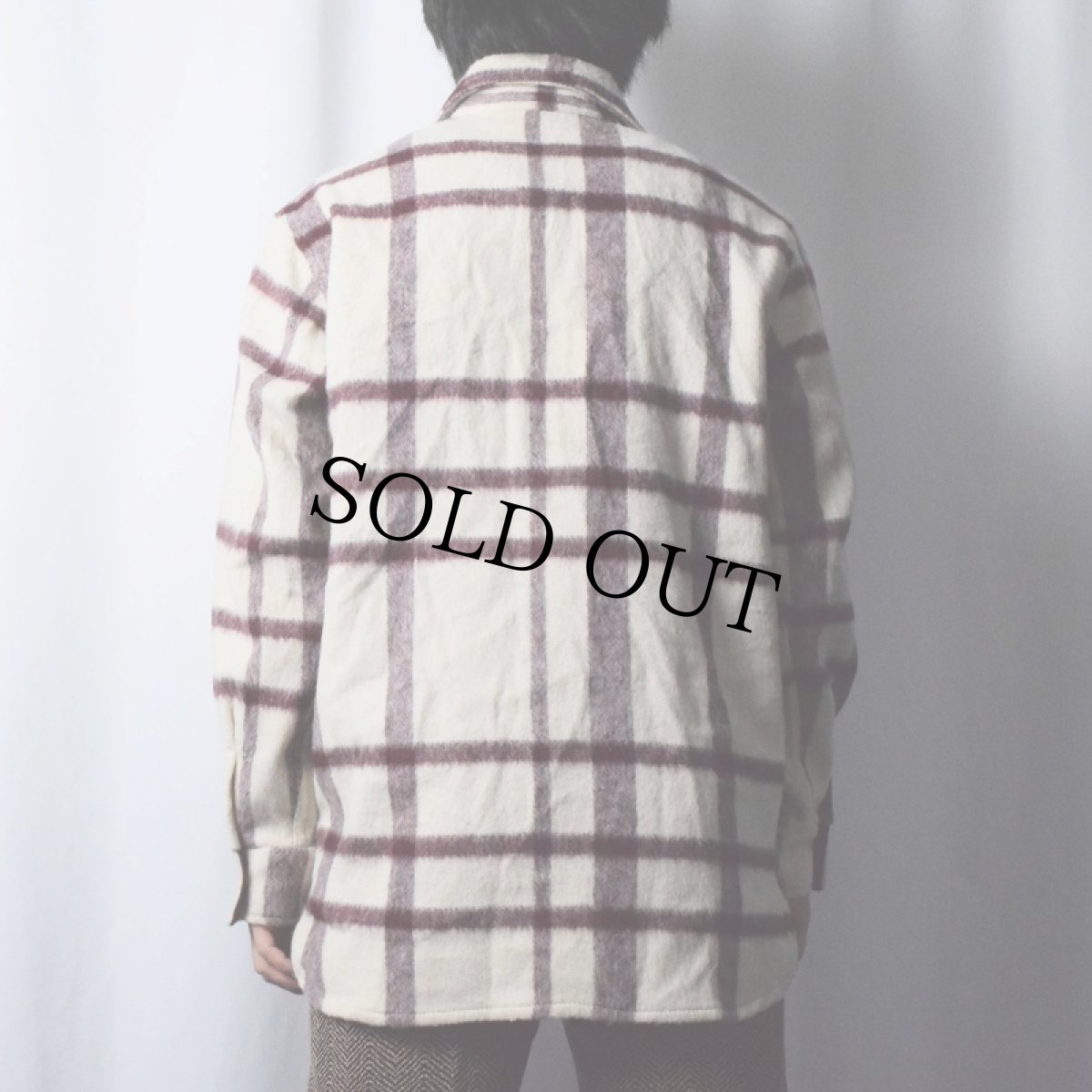 画像3: 60's〜 Silton チェック柄 CPOウールシャツジャケット M (3)