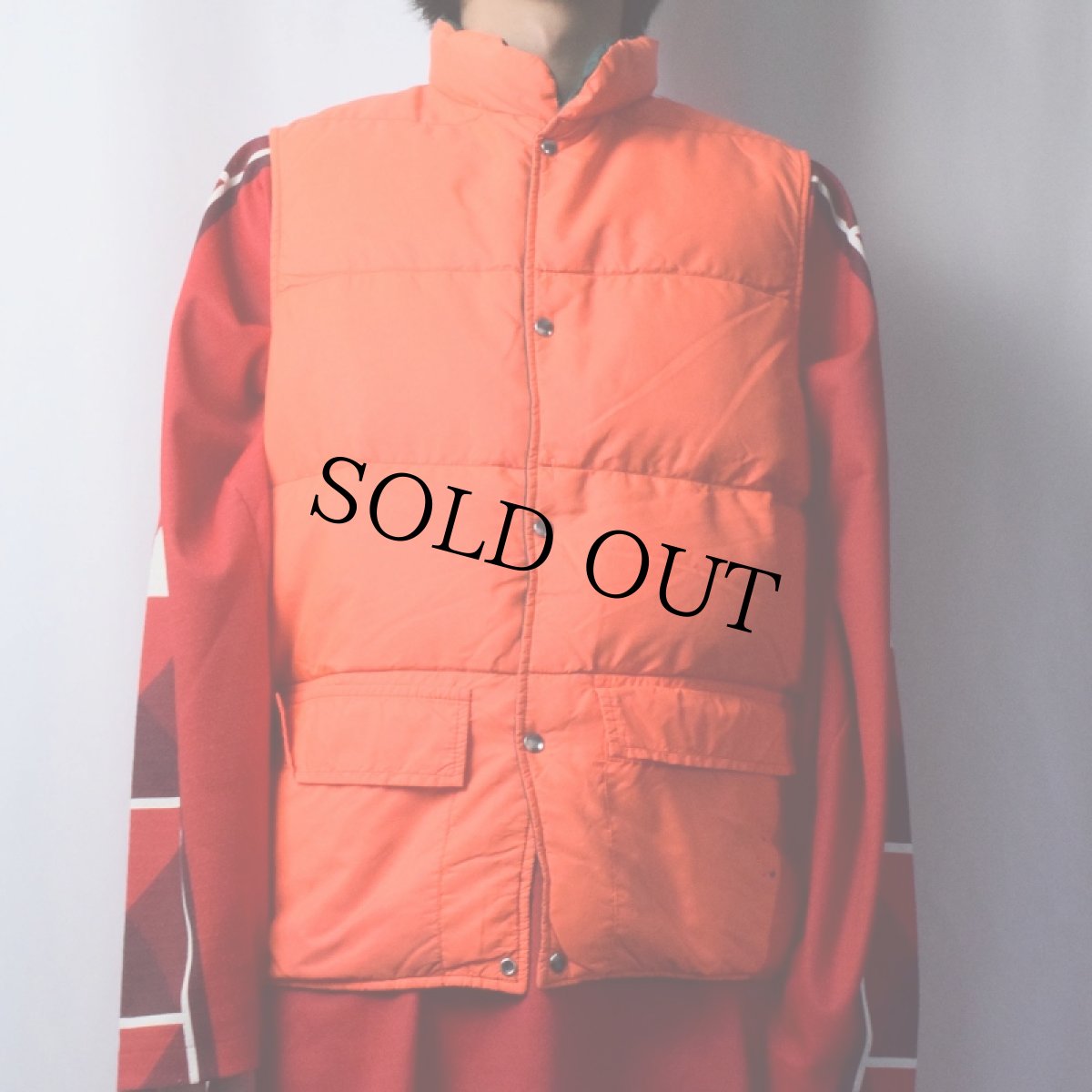 画像5: 70's Woolrich リバーシブルナイロンダウンベスト L (5)