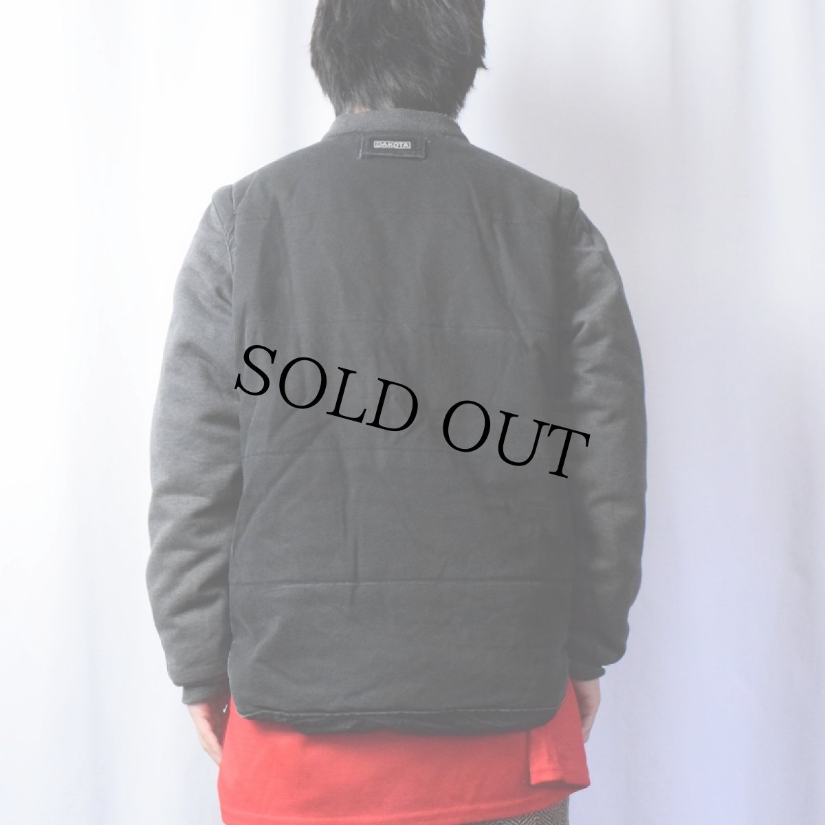 画像3: DAKOTA ドッキングデザイン 中綿入り ジップジャケット BLACK M (3)