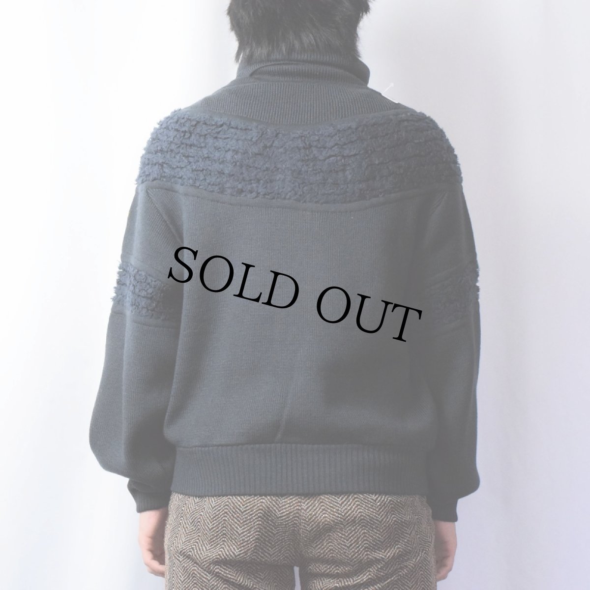 画像3: 80〜90's Christian Dior SPORTS デザインタートルネックニットセーター NAVY M (3)