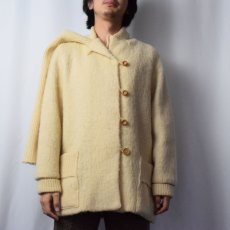 画像6: 【SALE】 80's ICE WARE ICELAND製 マフラーデザイン ウールニットカーディガン S (6)