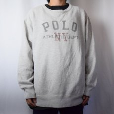 画像2: POLO Ralph Lauren 両V "POLO NY ATHLETIC DEPT" 染み込みプリントスウェット XXL (2)