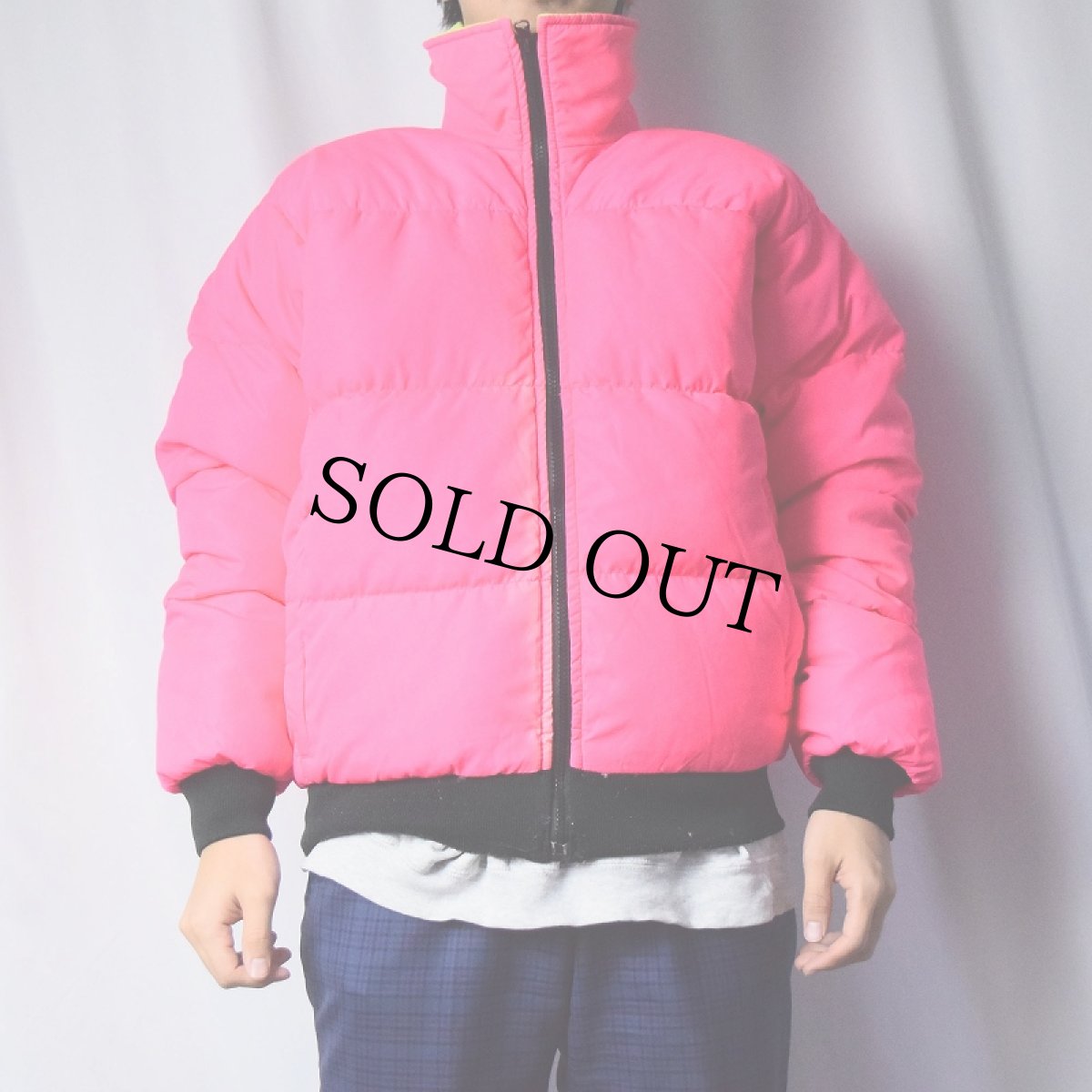 画像5: 80〜90's Columbia ネオンカラー リバーシブル ダウンジャケット M (5)