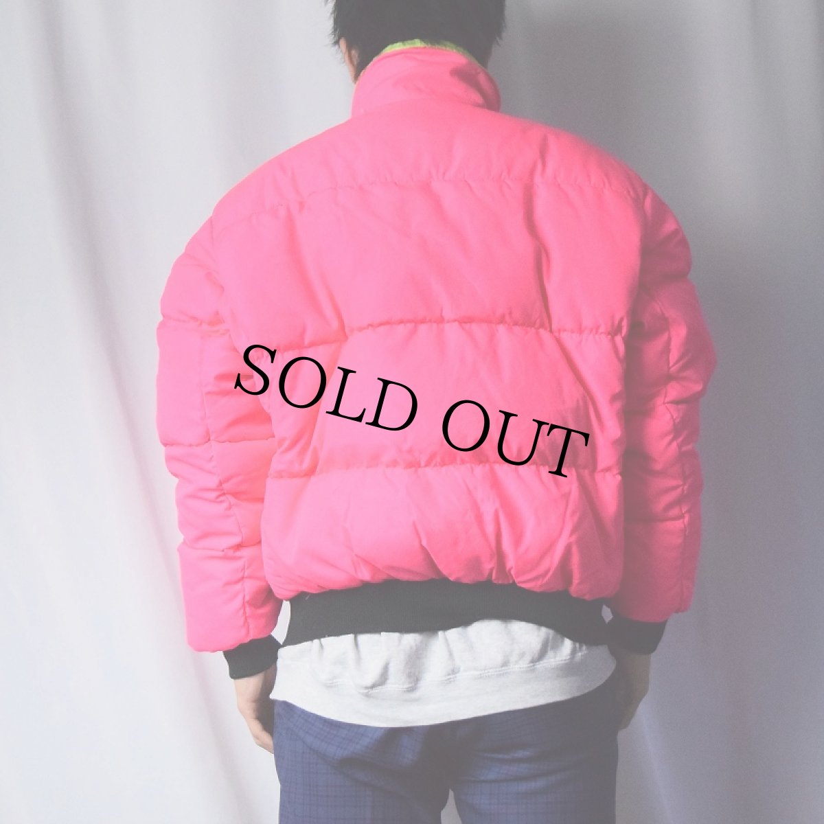 画像6: 80〜90's Columbia ネオンカラー リバーシブル ダウンジャケット M (6)