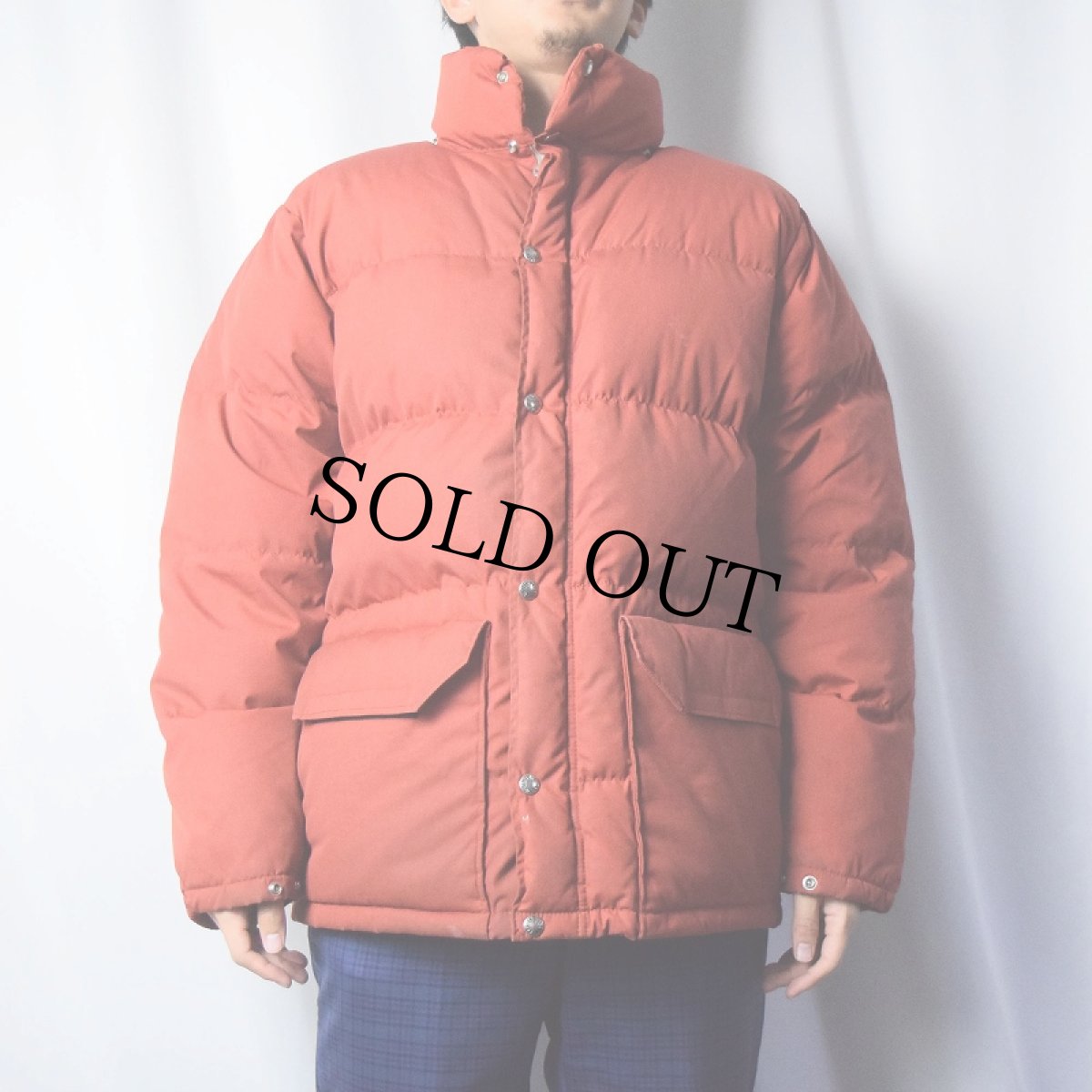 画像2: 80's THE NORTH FACE 茶タグ ダウンジャケット M (2)