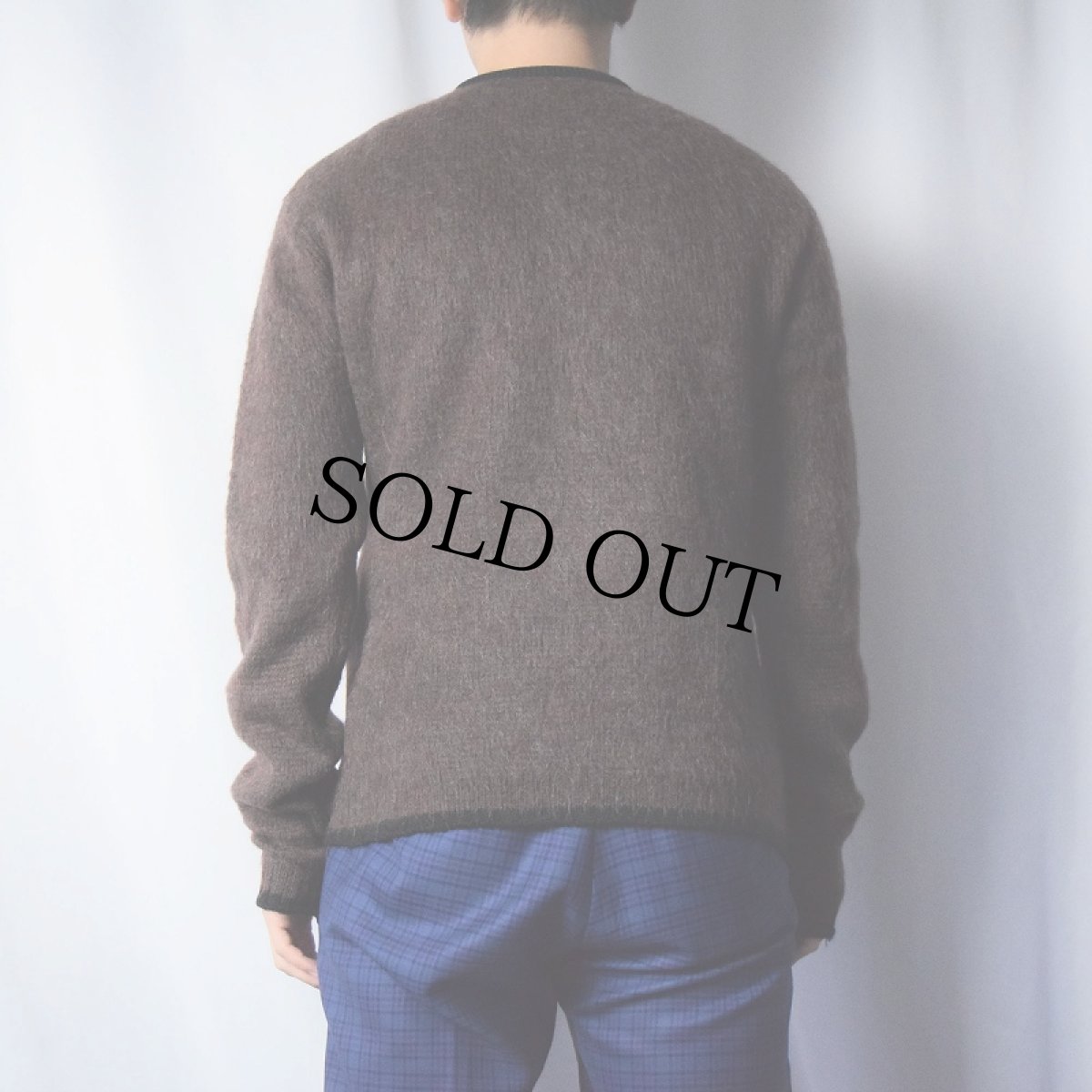 画像3: 60's PURITAN USA製 銀貨ボタン シャギーニットカーディガン L (3)