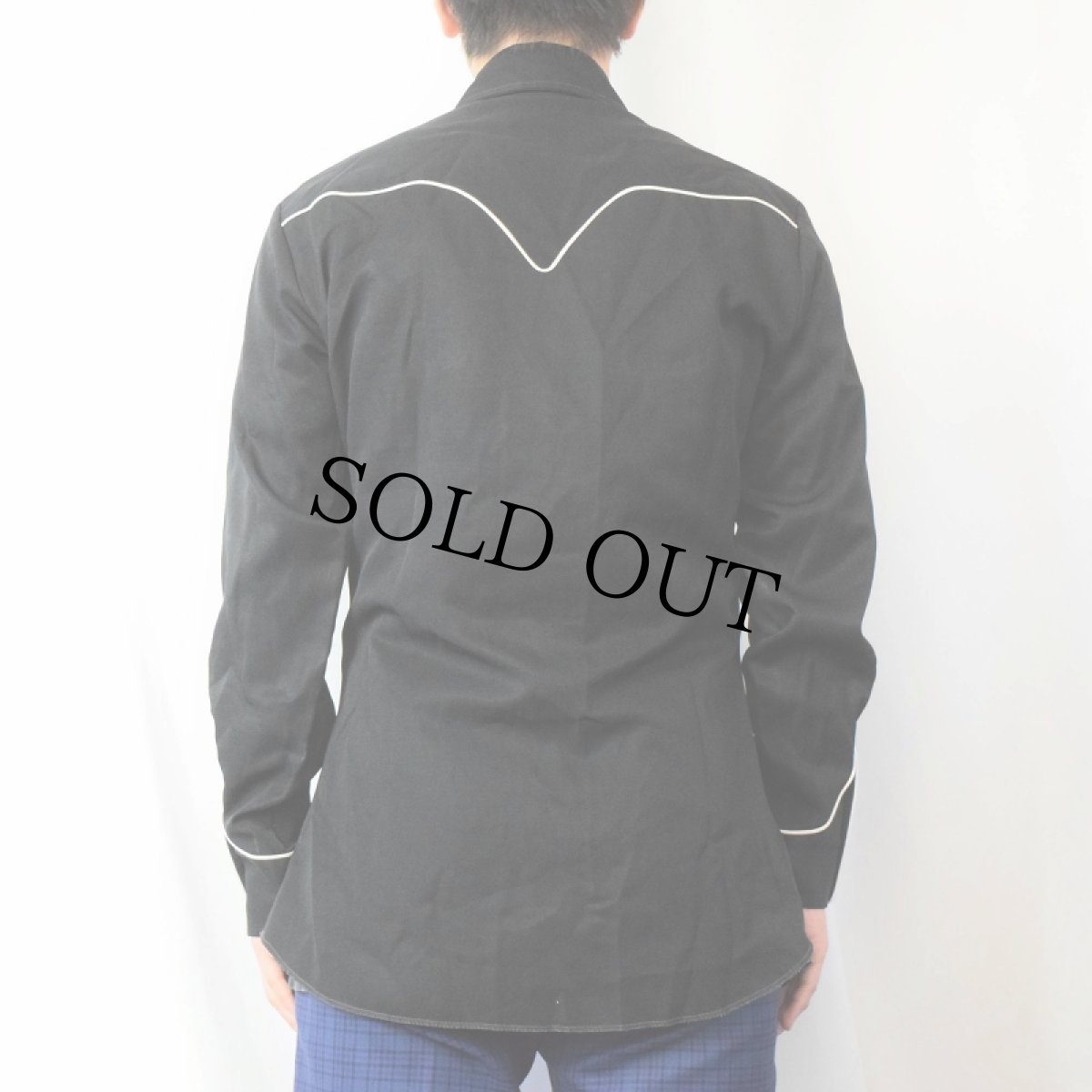 画像3: 60's〜 H BAR C マルチカラー刺繍 ウエスタンシャツ BLACK (3)