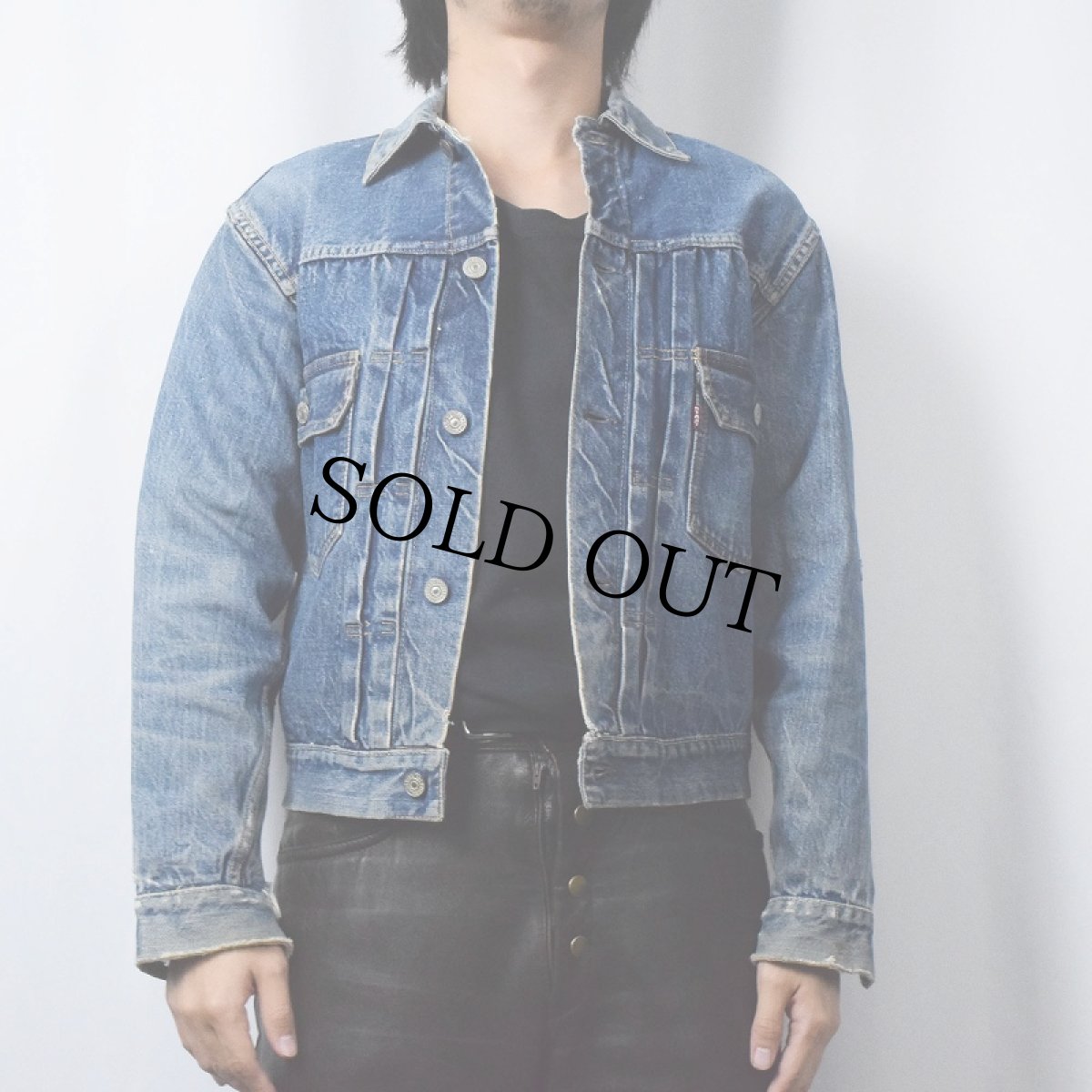 画像2: 50's LEVI'S 507XX 紙パッチ BIGE 2nd デニムジャケット (2)