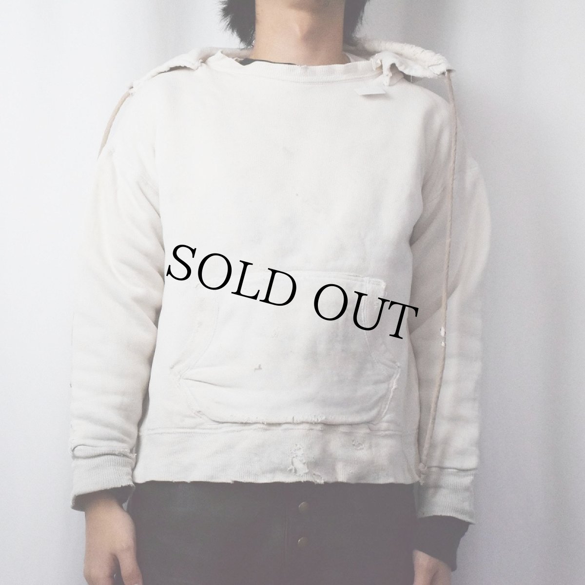 画像2: 40's ダブルフェイス×ドラポケ×後付けスウェットフーディー (2)