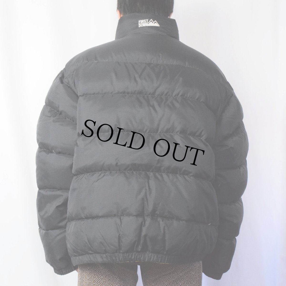 画像6: FIRST DOWN ロゴ刺繍 リバーシブル ダウンジャケット L (6)