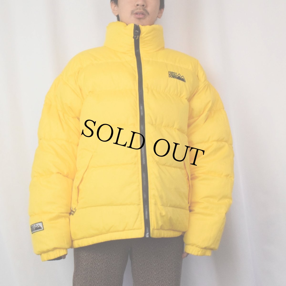 画像3: FIRST DOWN ロゴ刺繍 リバーシブル ダウンジャケット L (3)