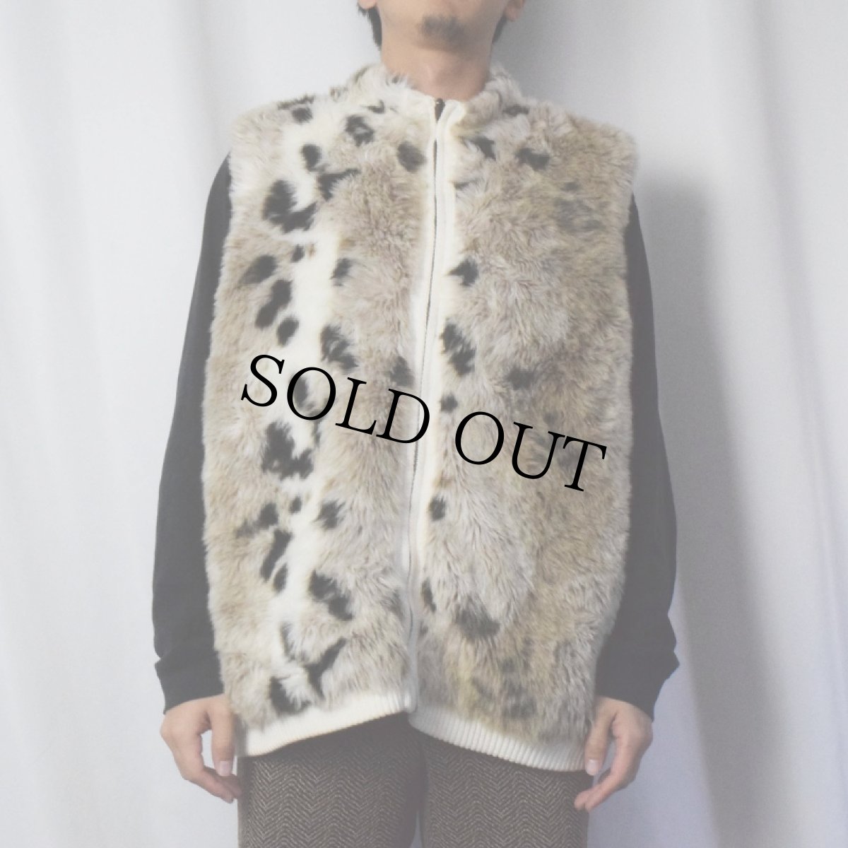 画像3: フェイクファー×ニット リバーシブルベスト  (3)