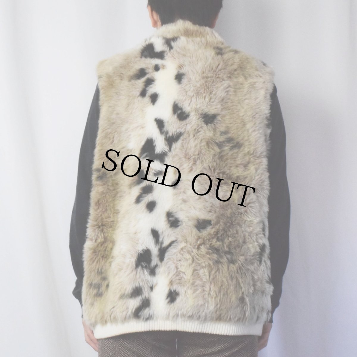 画像4: フェイクファー×ニット リバーシブルベスト  (4)