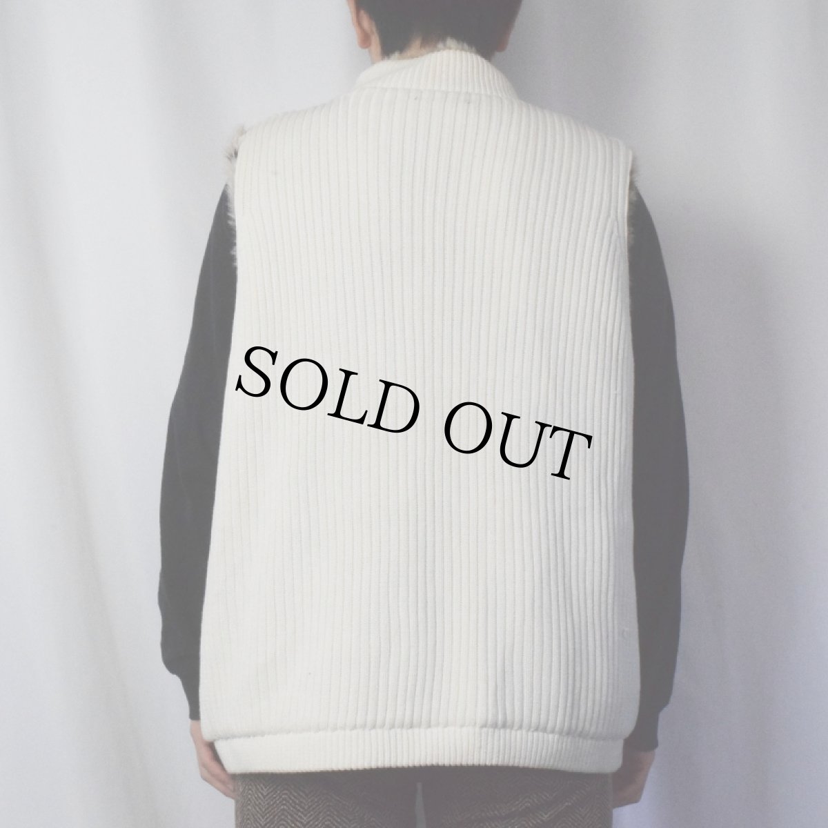 画像6: フェイクファー×ニット リバーシブルベスト  (6)