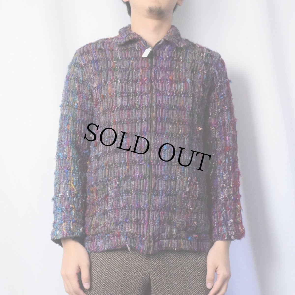 画像2: 80's CHICO'S DESIGN ミックスカラー デザインジップジャケット  (2)