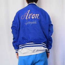 画像4: 80's ARISTO JAC BY Hilton USA製 チェーン刺繍 ナイロンスタジャン L (4)