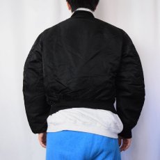 画像4: 民間品 90's ALPHA INDUSTRIES,INC. USA製 MA-1 フライトジャケット BLACK MEDIUM (4)